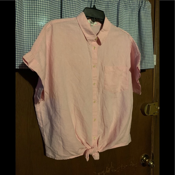 Madewell Tie Front Top   Size L - Picture 9 of 15